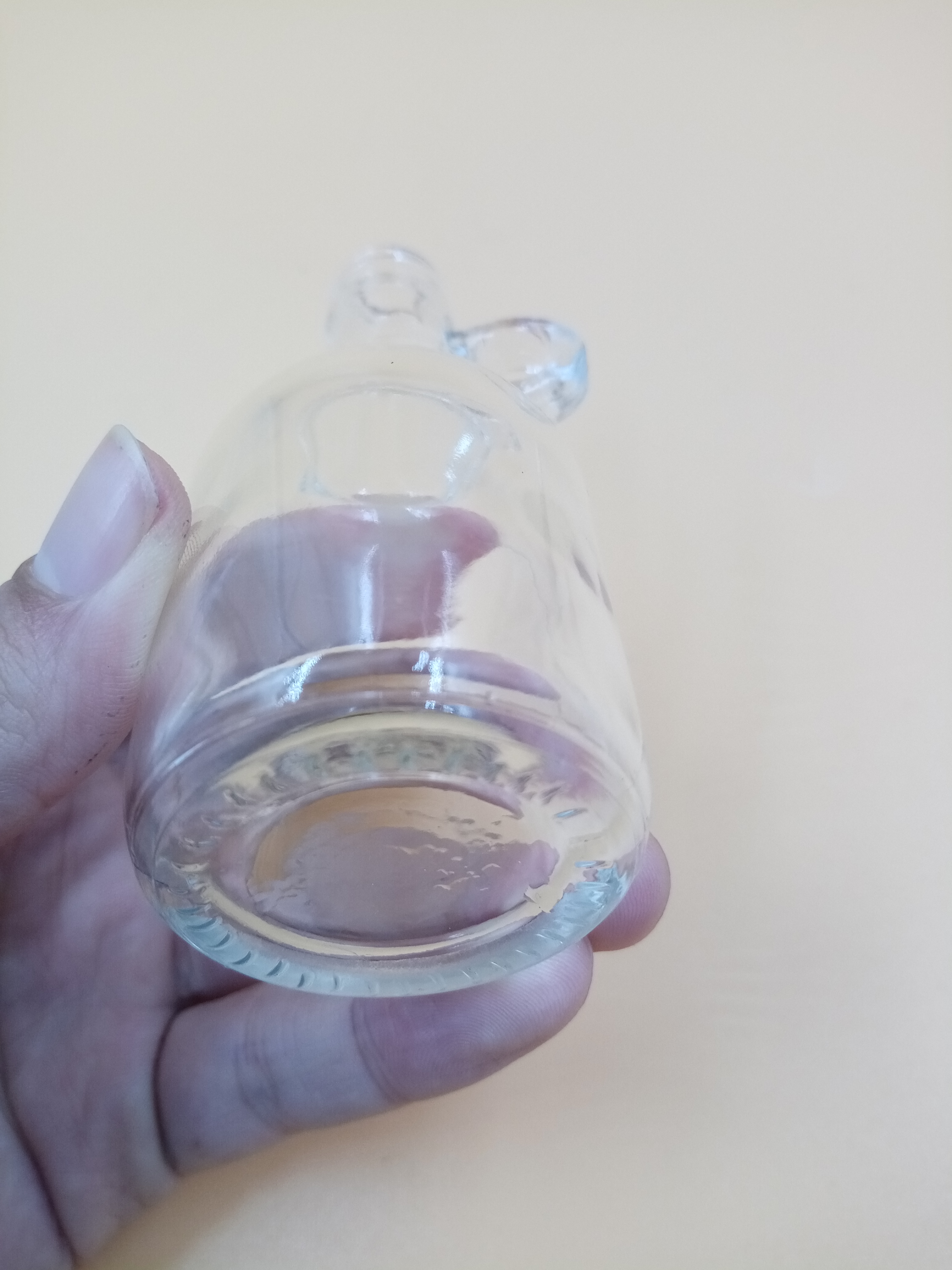 Manufacturer Factory Price Wholesale Clear California Glass Bottle mini liquor bottle with handle 55ml1307