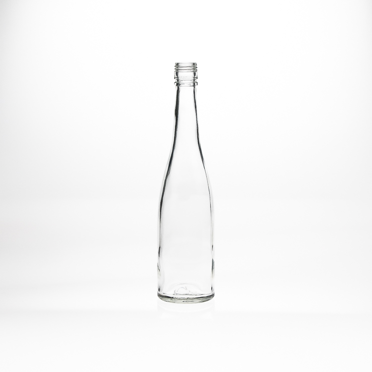 Manufacturer Fancy 500ml Crystal Clear Empty Long Neck Beer Bottles Round Glass Beverage Champagne Bottle