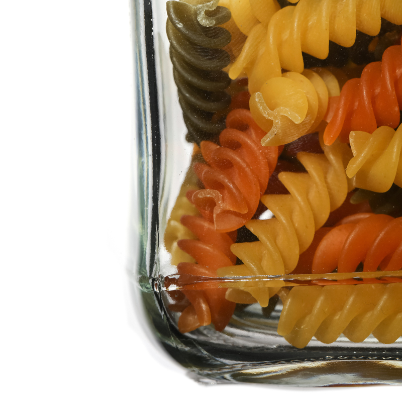 Manufacturer Kitchenware Flint High Quality Empty Customize Food Square Glass Jars Wholesale with Plastic Cap