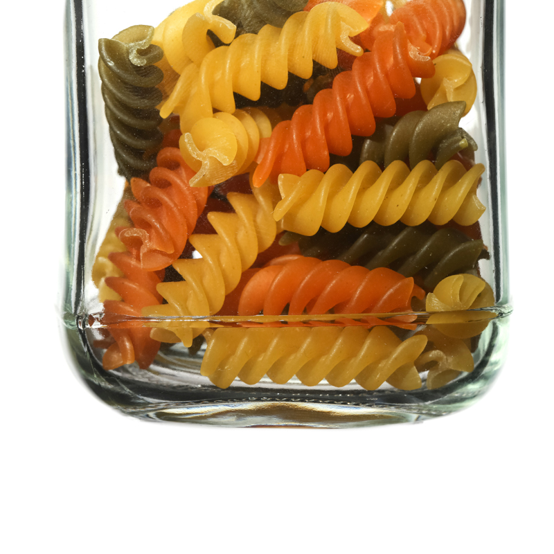 Manufacturer Kitchenware Flint High Quality Empty Customize Food Square Glass Jars Wholesale with Plastic Cap