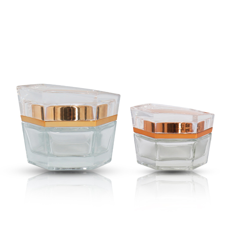 Manufacturer Luxury 20g 50g Double Wall Container Glass Empty Cosmetic Bottle Jar For Lotions And Creams