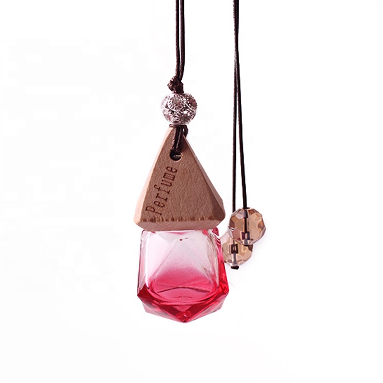 Manufacturer Luxury New High-end Car Hanging Aroma Diffuser Colorful Glass Bottle Clear Beads Automobile Perfume