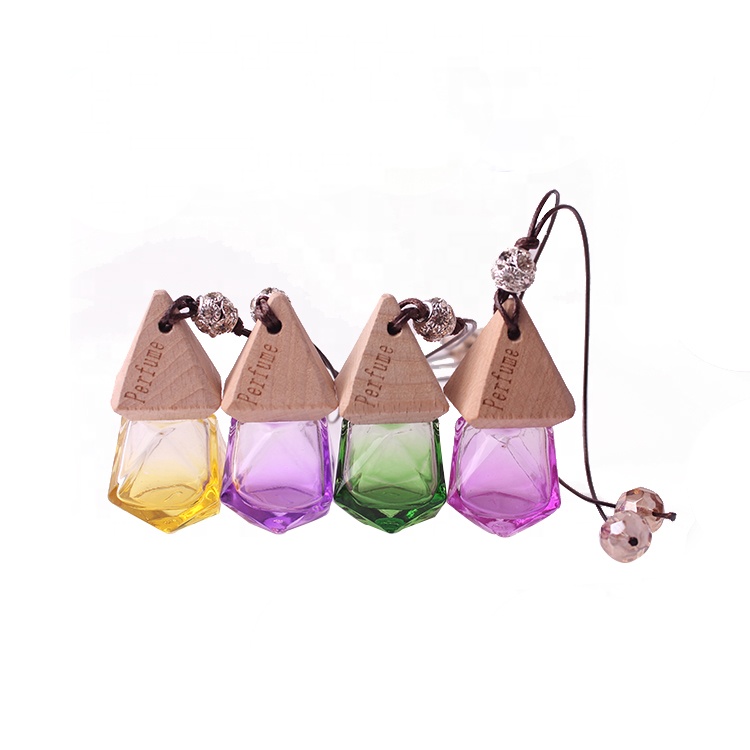 Manufacturer Luxury New High-end Car Hanging Aroma Diffuser Colorful Glass Bottle Clear Beads Automobile Perfume