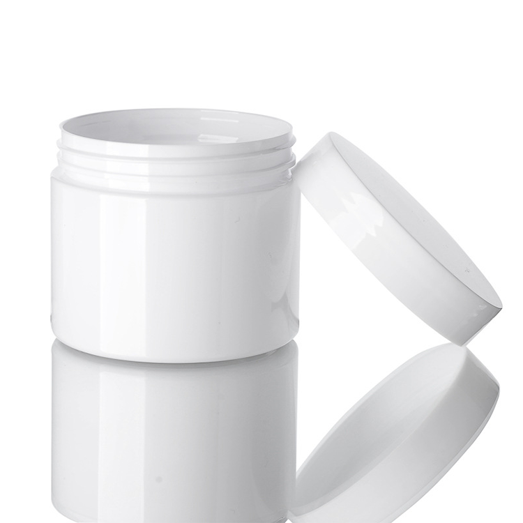 Manufacturer Round Body Face Cream Jar 150ml White Plastic Pet Cosmetic Cream Jar