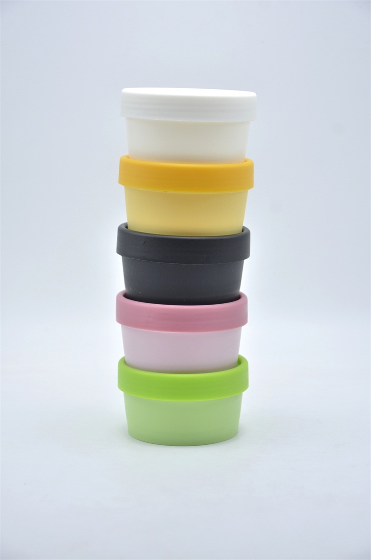 Manufacturer Round Body Face Cream Jar 200ml White Plastic Pet Cosmetic Cream jars for cosmetic creams