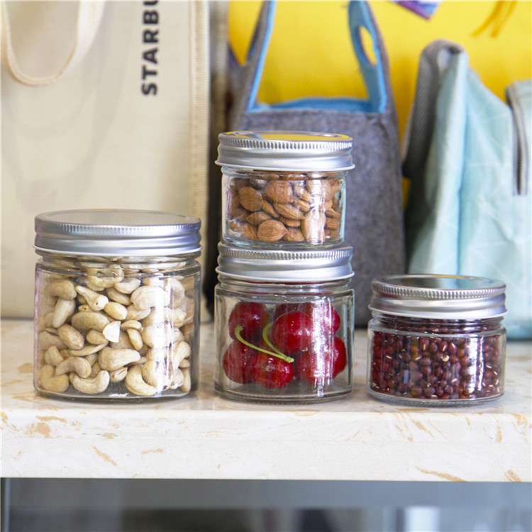 Manufacturer Straight Side Glass Screw Lid Jar For Food