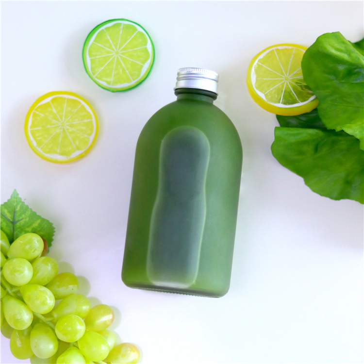 Manufacturer Supply 200ml 350ml Frosted Storage Glass Bottles for Juice beverage Kombucha Tea