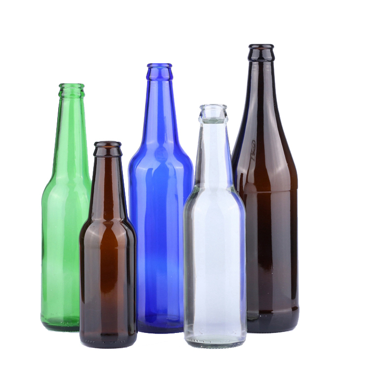 Manufacturer Wholesale Custom Made Amber Clear Green Blue Empty Beer Glass Bottle