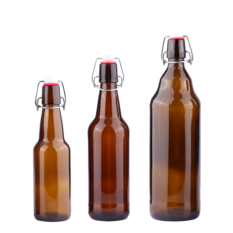 Manufacturer Wholesale Custom Made Amber Clear Green Blue Empty Beer Glass Bottle