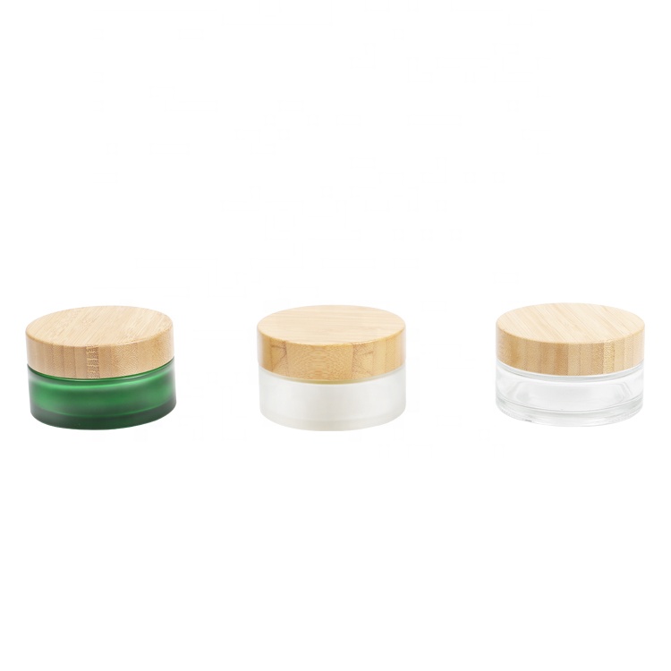 Manufacturer Wholesale wide 30g 1oz 50g 2oz 100g 3oz Round Luxury Bamboo Jar Cosmetics