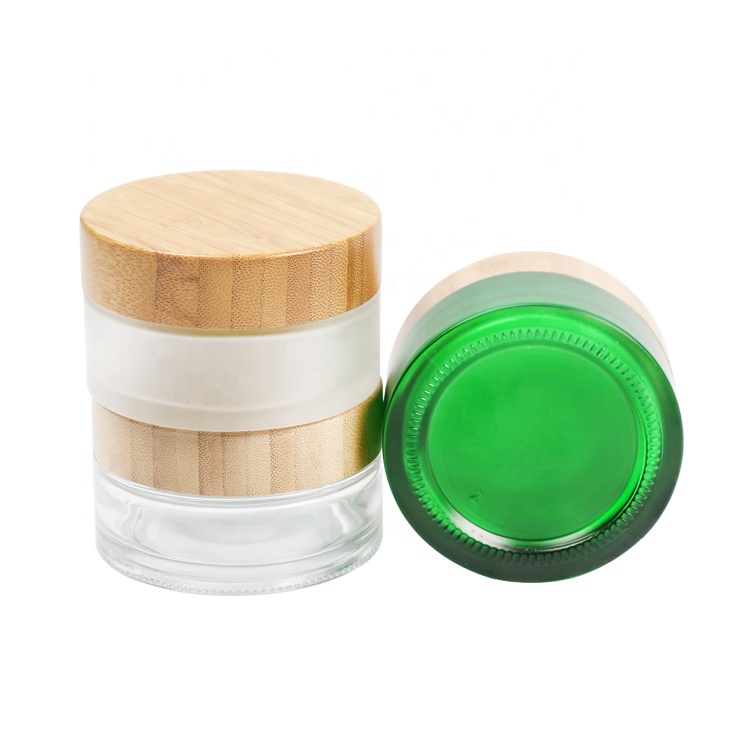 Manufacturer Wholesale wide 30g 1oz 50g 2oz 100g 3oz Round Luxury Bamboo Jar Cosmetics