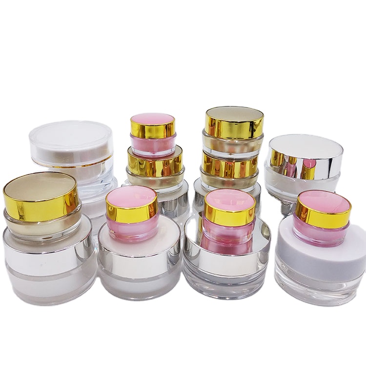 Manufacturer customize  10g 15g plastic jar  cream lotion  jar Custom  cosmetic  acrylic jar