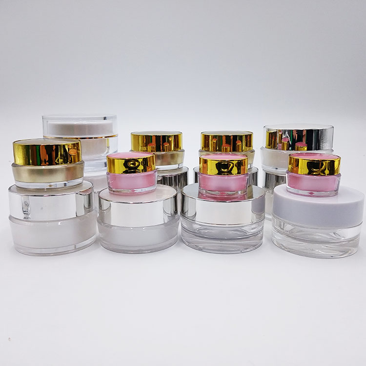 Manufacturer customize 10g 15g plastic jar cream lotion jar Custom cosmetic acrylic jar