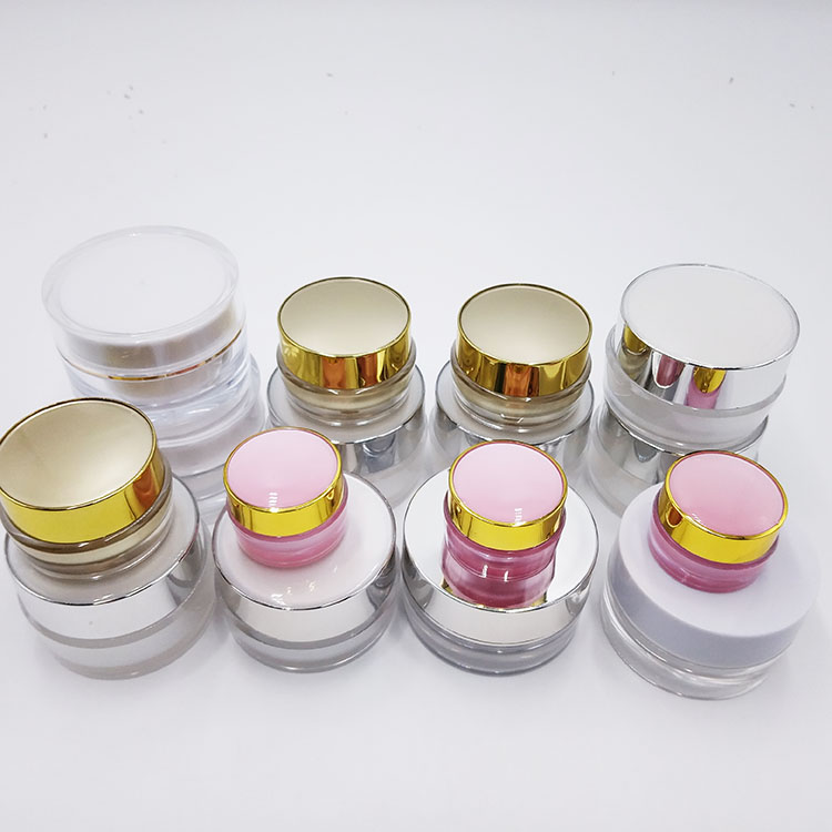 Manufacturer customize 10g 15g plastic jar cream lotion jar Custom cosmetic acrylic jar