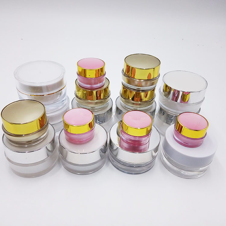 Manufacturer customize 10g 15g plastic jar cream lotion jar Custom cosmetic acrylic jar