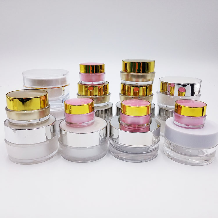Manufacturer customize 10g 15g plastic jar cream lotion jar Custom cosmetic acrylic jar