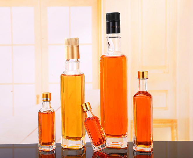 Manufacturer customized 250ml 500ml 750ml Round Square Dark Green Olive oil Glass Bottle kitchen glass cooking olive oil bottle