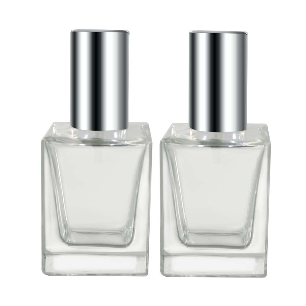 Manufacturer empty 30ml 50ml 100ml square glass perfume mist spray bottle