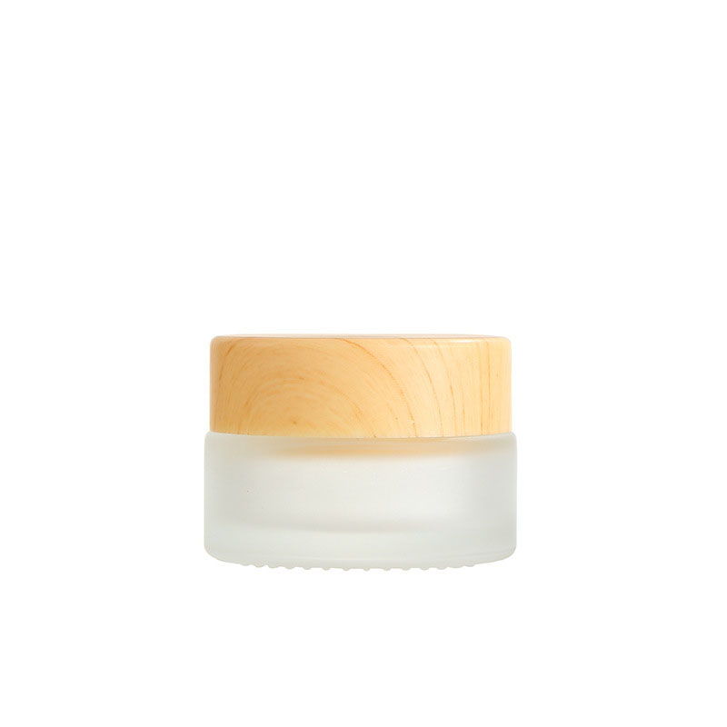 Manufacturer hot sale frosted glass jar with lid high quality cream jar frosted