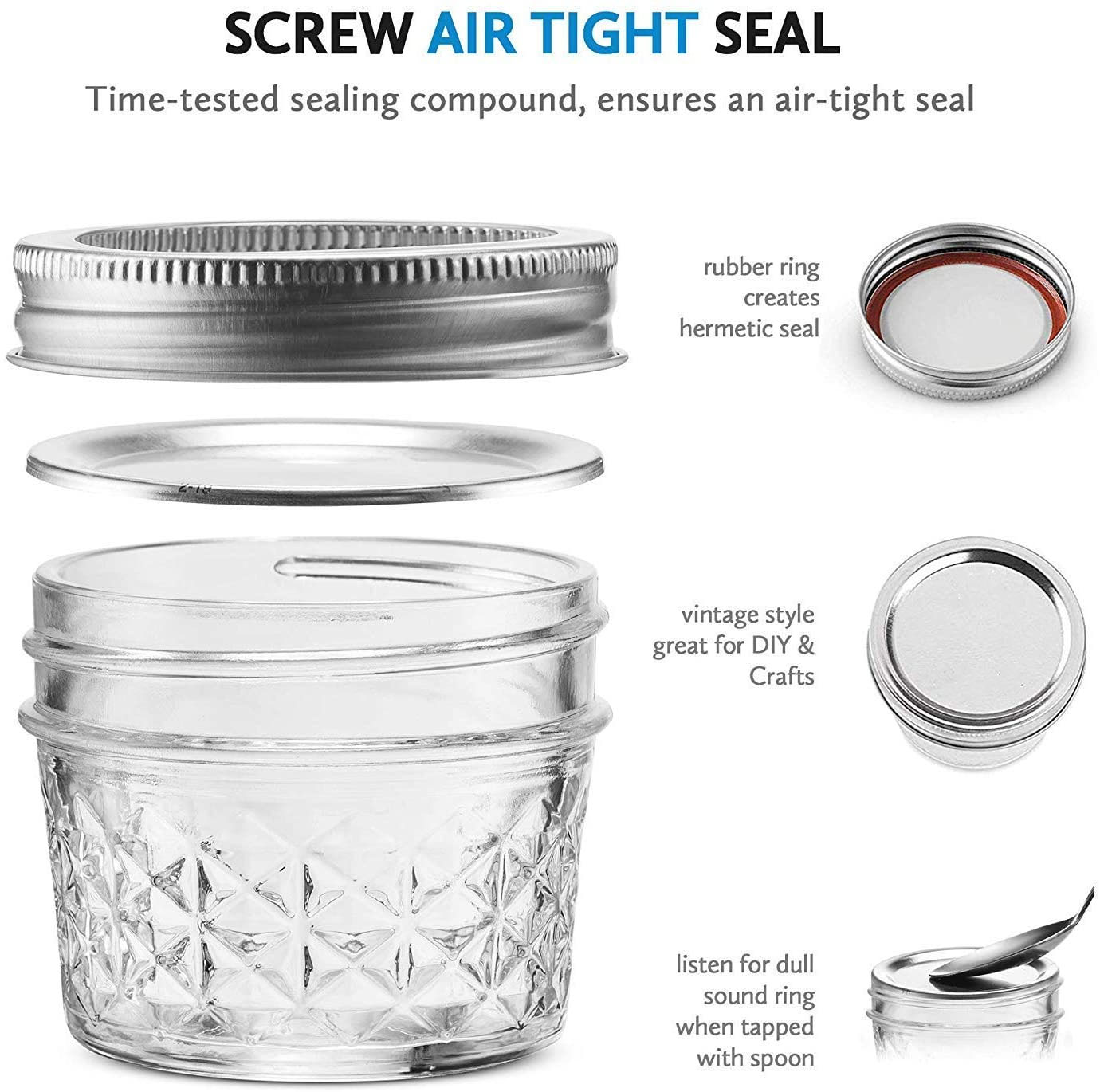 Manufacturer mason jar 8oz with lid in bulk kitchen storage honey jam jar glass