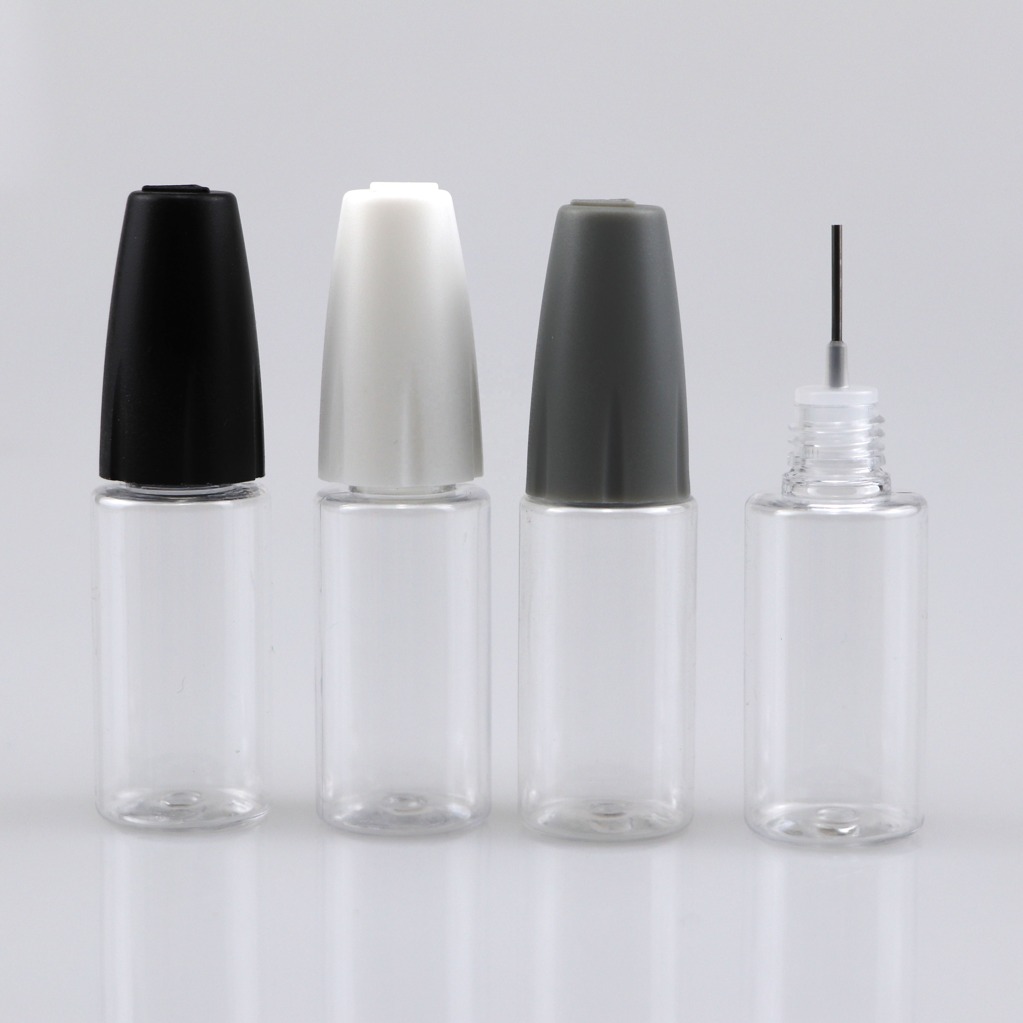 Manufacturer price high quality 10ml 15ml squeeze bottles with needle tip pet bottle for e liquid oil