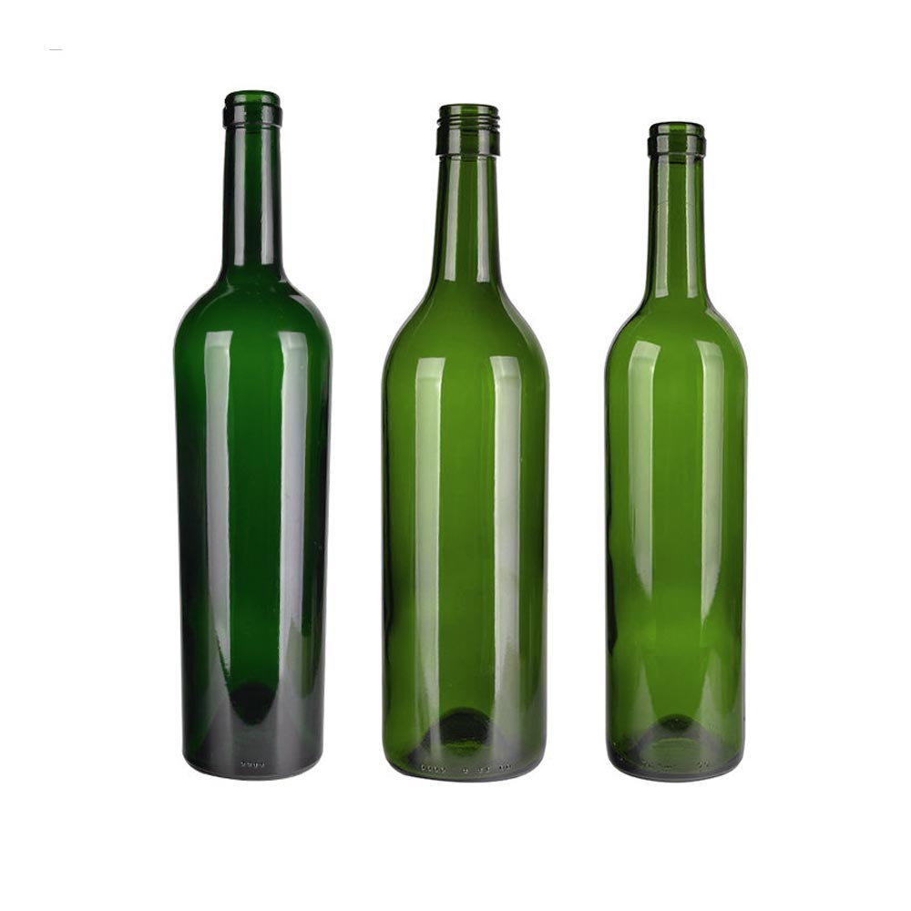 Manufacturer supplier cheap price empty sparkling champagne drinking glass bottle wine 750ml with cork