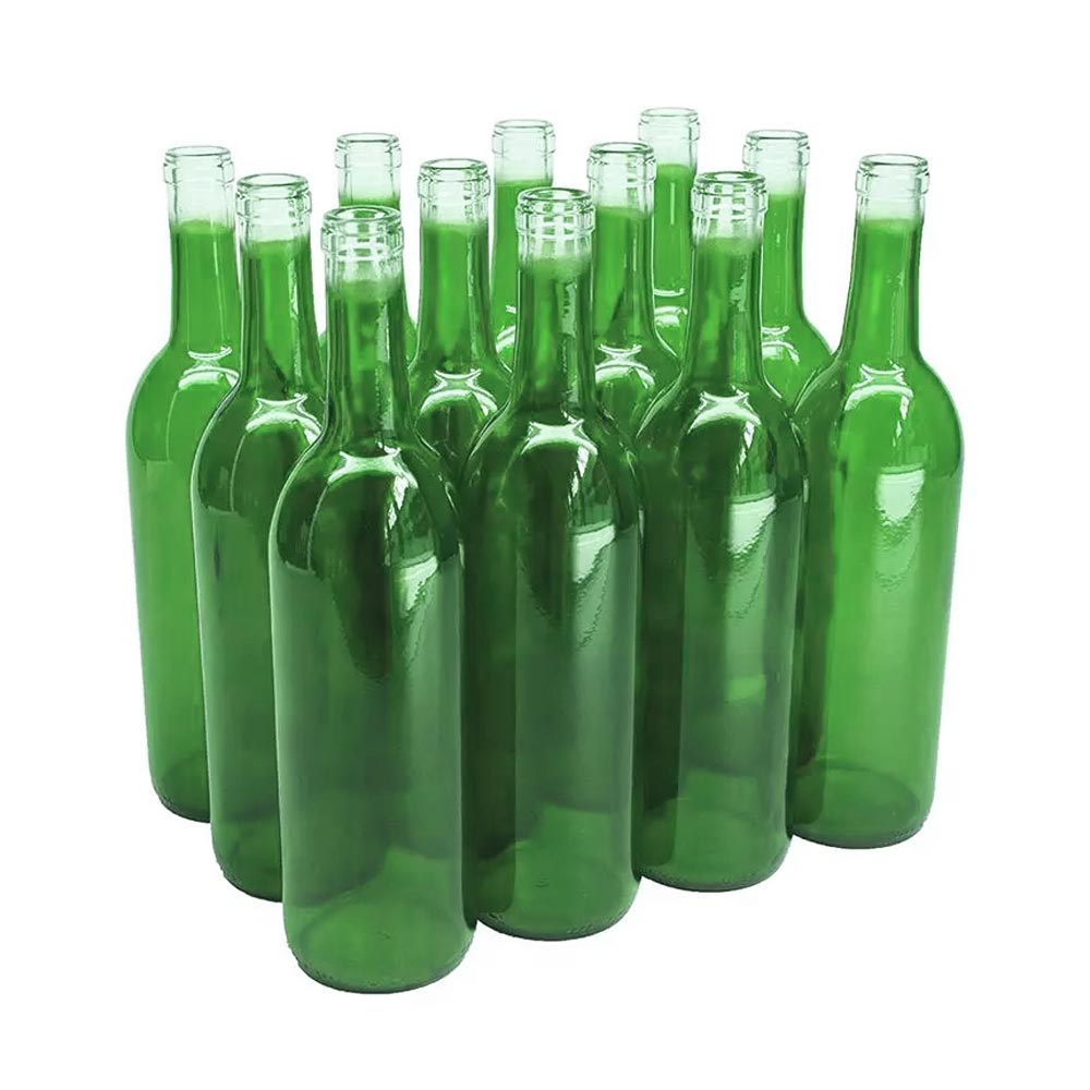 Manufacturer supplier cheap price empty sparkling champagne drinking glass bottle wine 750ml with cork