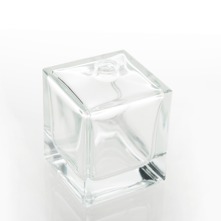 Manufacturer transparent flat rectangular 30ml empty glass perfume bottle