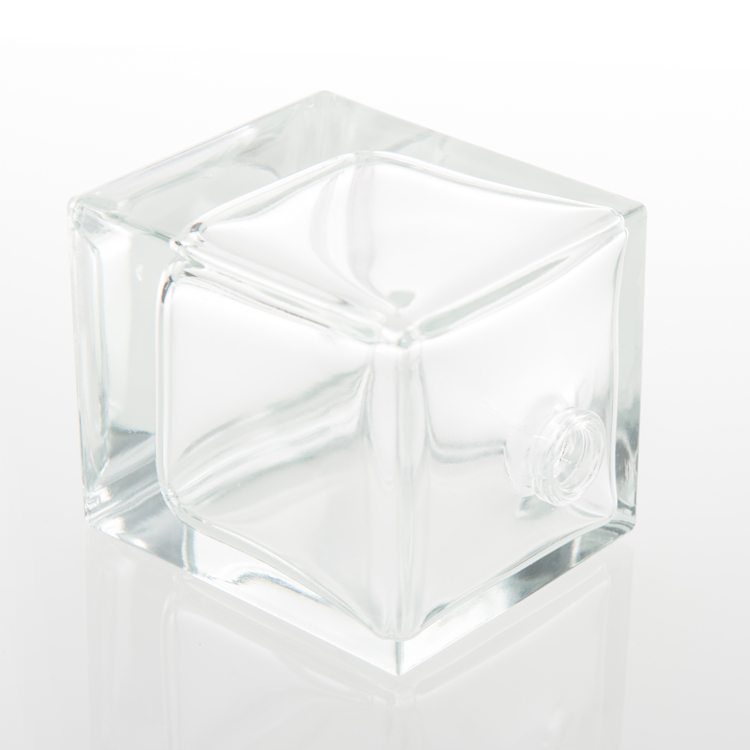 Manufacturer transparent flat rectangular 30ml empty glass perfume bottle