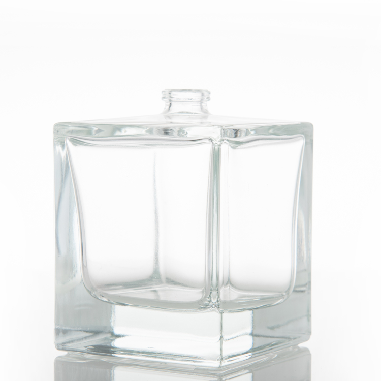 Manufacturer transparent flat rectangular 30ml empty glass perfume bottle