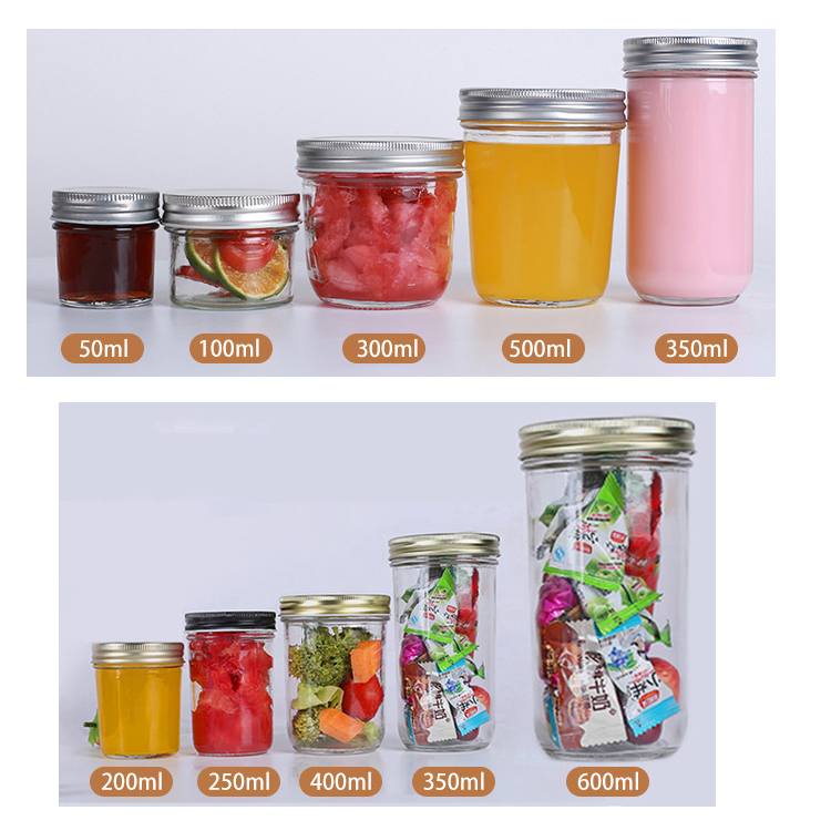 Manufacturer wholesale Mason jars 8oz 12oz 16oz custom mason jars 32 oz wide mouth