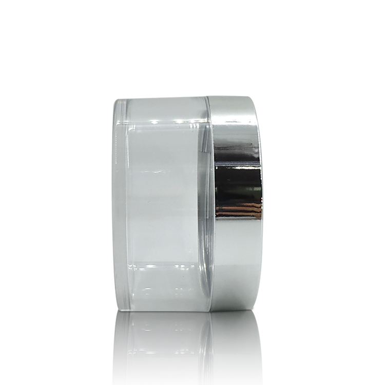 Manufacturers 200g PET Material Cosmetic Jar Clear PET Plastic Cream Jar with Silver Lid