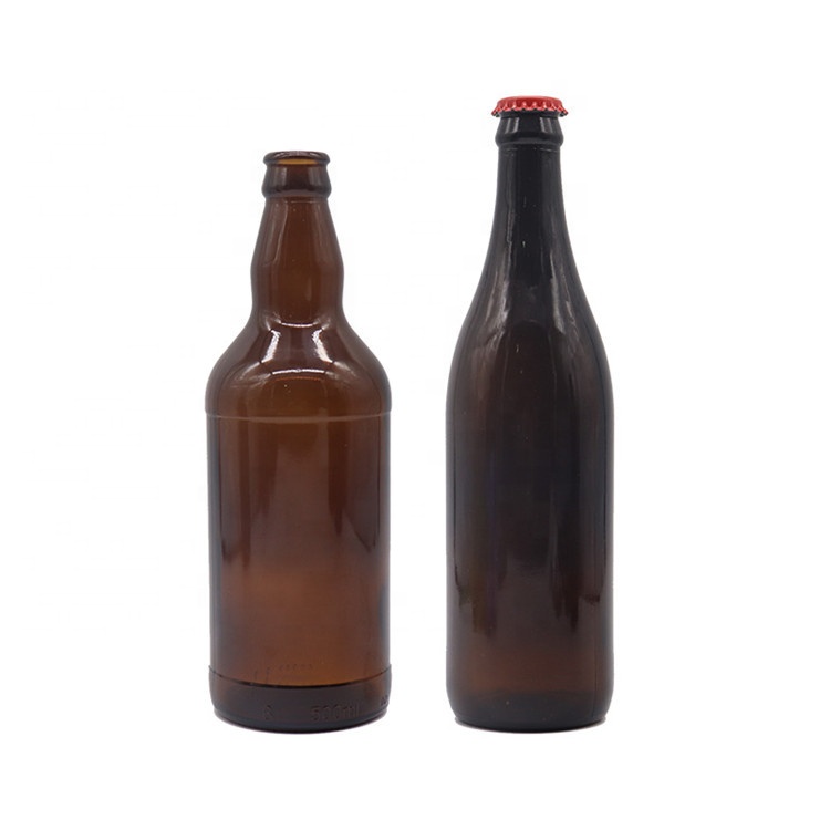 Manufacturers 330ml 500ml brown snap cap glass bottle sealed jar swing beer bottle enzyme buckle bottle