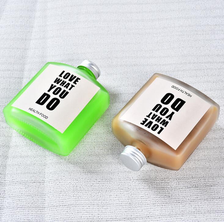 Manufacturers Can Customize Transparent Juice Beverage Bottle Glass Bottle Coffee Cold Drink Milk Tea Bottle Creative Small Bott