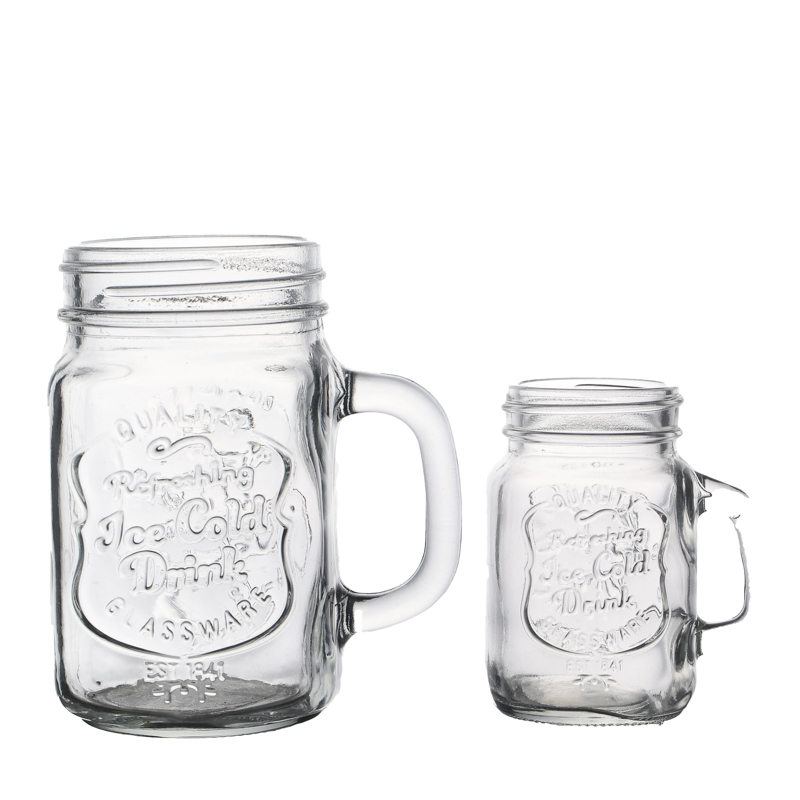 Manufacturers Carved Clear Round Hot Sale High Quality Customize Beverage Glass Water Jar 110ml 420ml 550ml