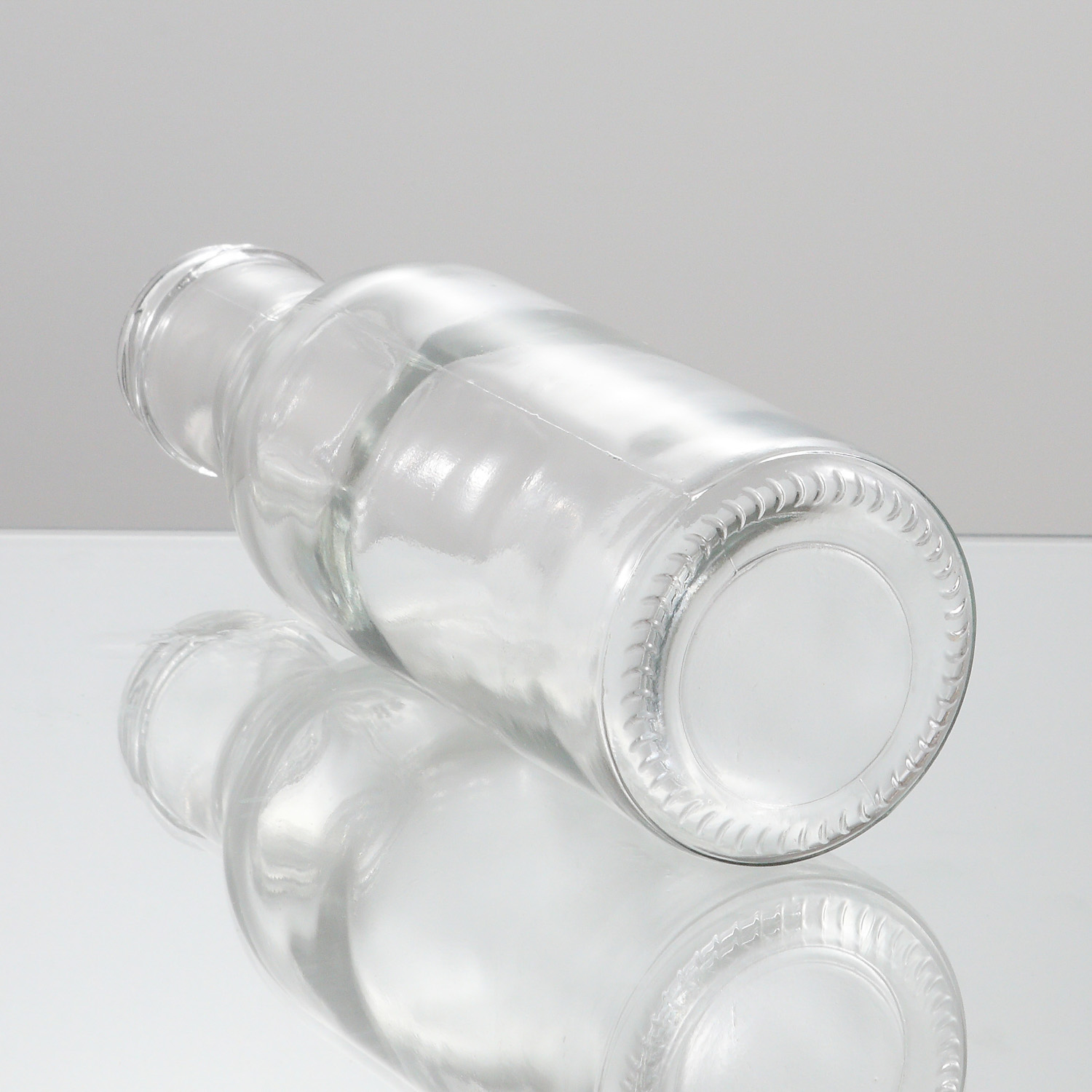Manufacturers Direct Sale High Quality Customize Empty Clear Round Hot Sale 12oz Glass Bottle
