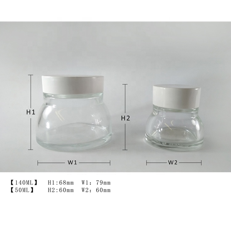 Manufacturers Eco-friendly Container Transparent Glass Cosmetic Packaging Storage Jar