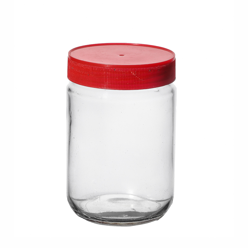 Manufacturers Flint Storage Containers 470ml Customize Round Food Glass Jar Suppliers