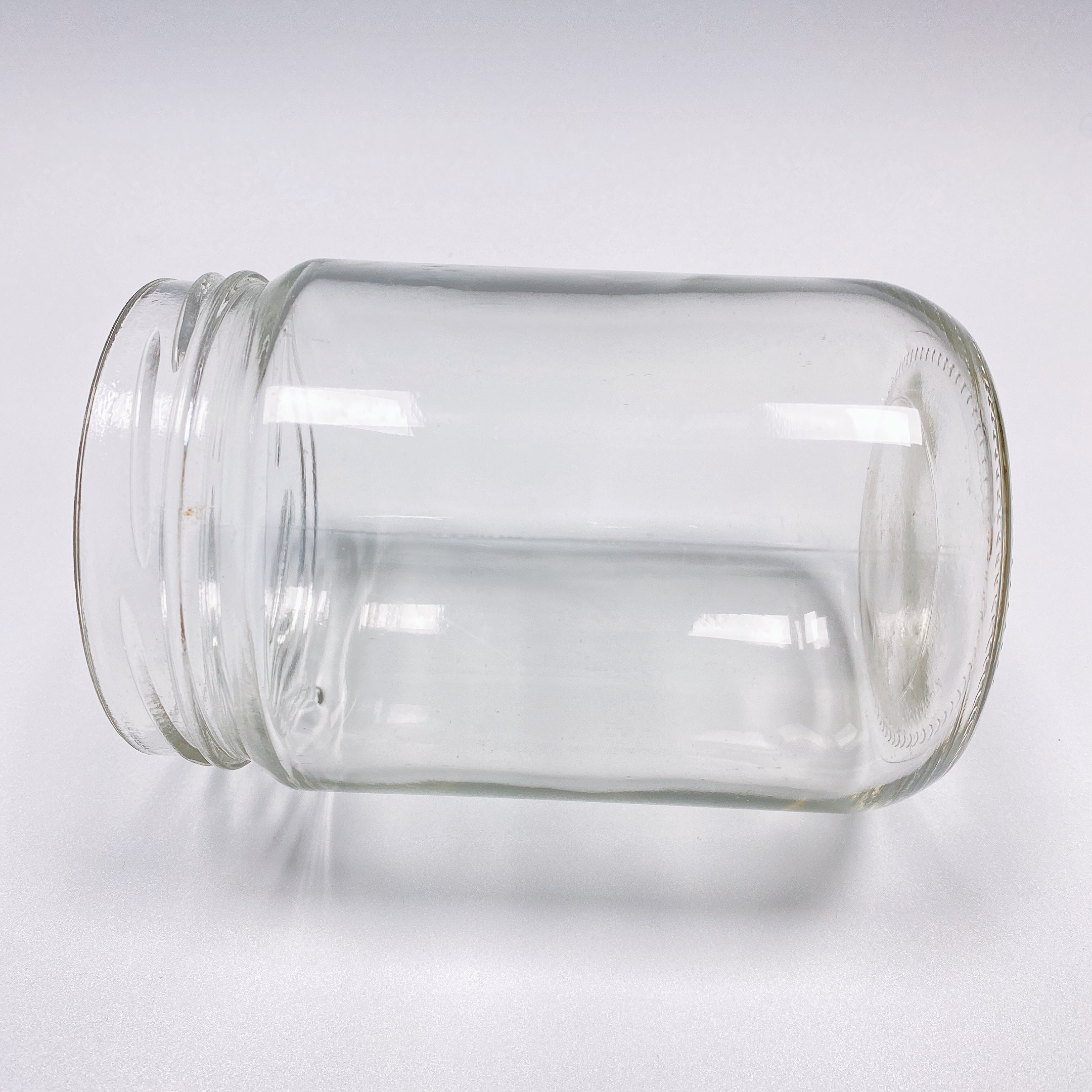 Manufacturers Flint Storage Containers 470ml Customize Round Food Glass Jar Suppliers