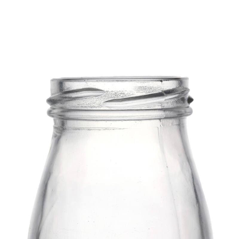 Manufacturers High Quality Metal Lids Clear Round Beverage Customize Empty Glass Bottle 200ml