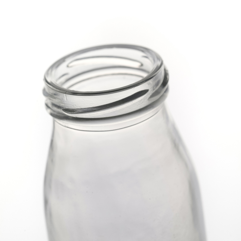 Manufacturers High Quality Metal Lids Clear Round Beverage Customize Empty Glass Bottle 200ml