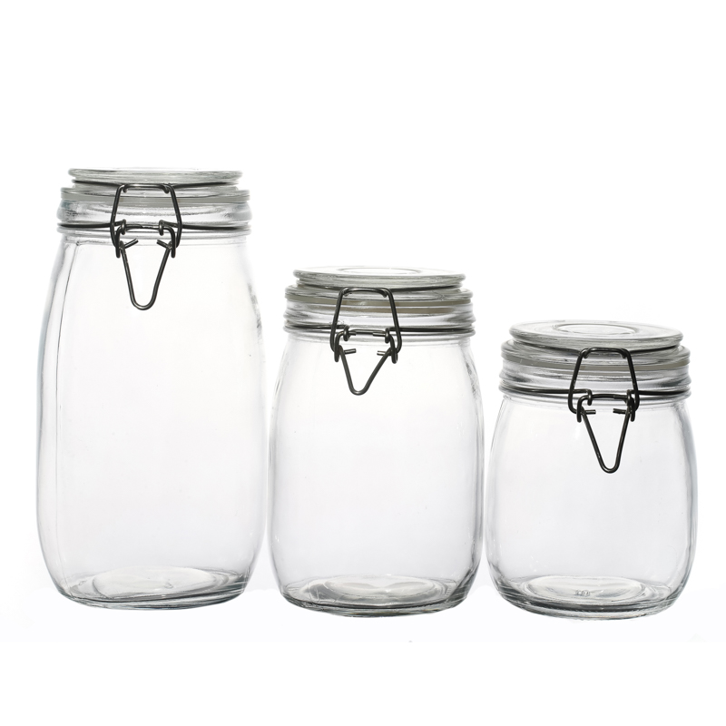 Manufacturers High Quality Round Kitchenware Customize Storage 500ml Food Glass Jars