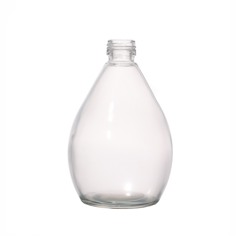 Manufacturers Hot Sale Customize Metal Lids Empty Clear Beverage Glass Bottle 280ml 500ml