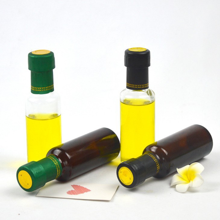 Manufacturers Promotion Round 100Ml Brown Dark Glass Oil Bottle Empty Olive Oil Bottle