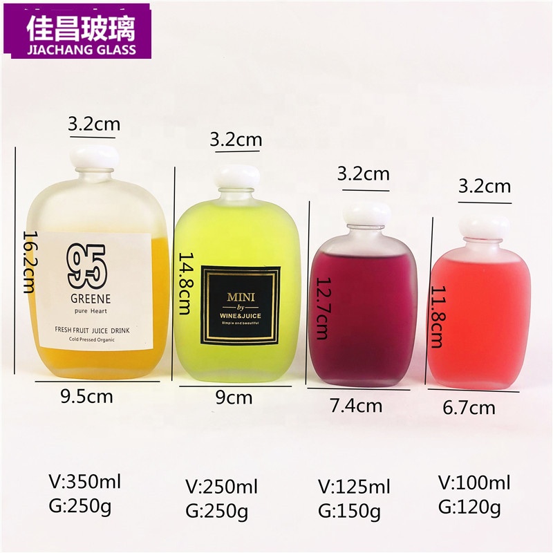 Manufacturers Sell 100ml 125ml 250ml 350ml Flat Small wine bottle Whiskey Glass Bottle