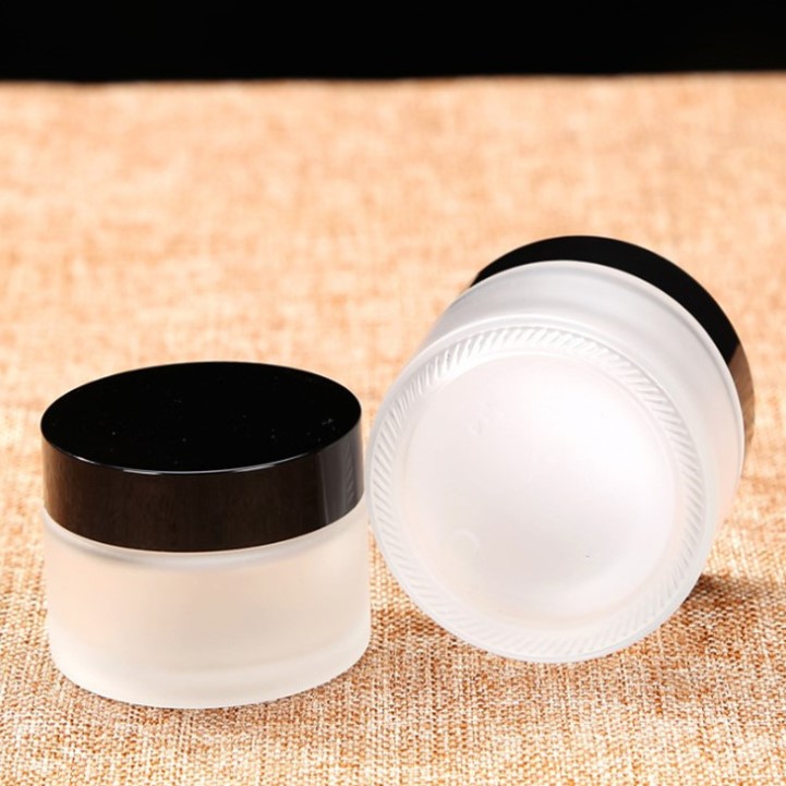 Manufacturers Stock 15g Glass Cosmetic Jar 30g Face Cream Cans 15g Frosted Rose Gold Cream Bottles