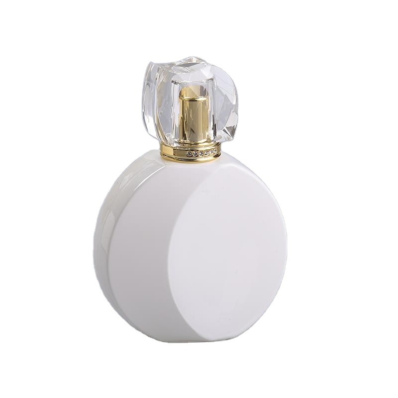 Manufacturers Whole Coating White 100ml Round Shape Empty Luxury Perfume Glass Bottle