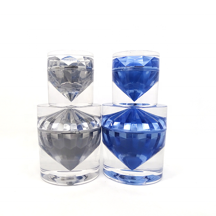 Manufacturers custom-made diamond-shaped color non-toxic acrylic makeup jar for storing eye cream foundation