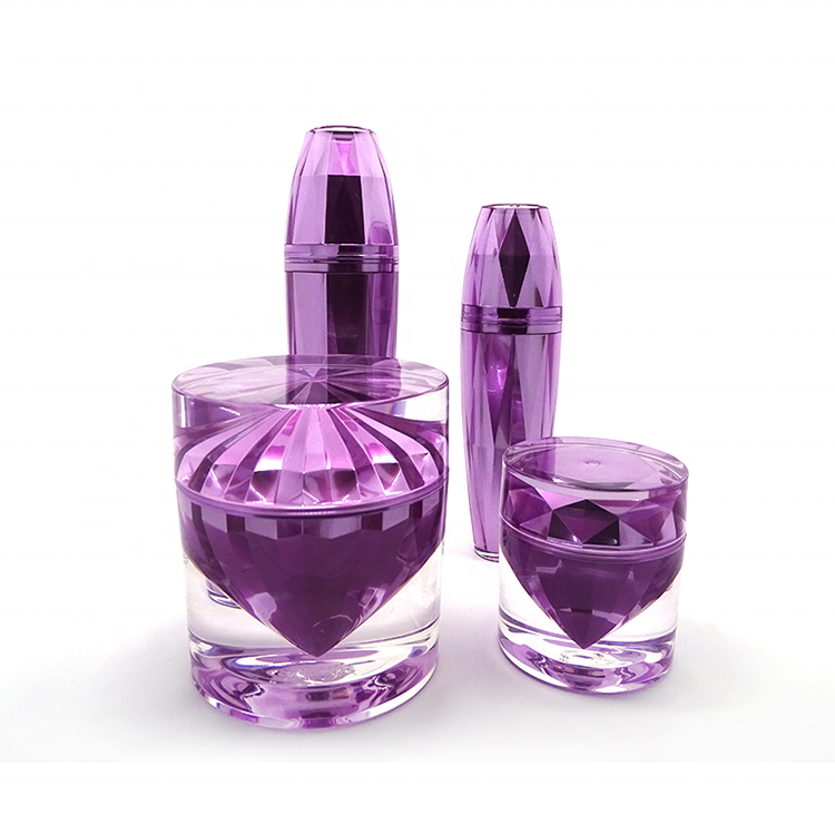 Manufacturers custom-made diamond-shaped color non-toxic acrylic makeup jar for storing eye cream foundation