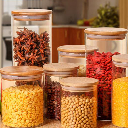 Manufacturers customized transparent glass sealed storage tank glass jar packaging